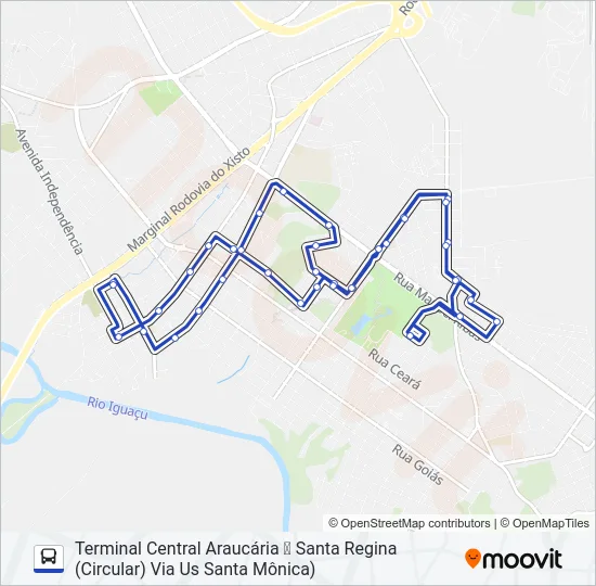 F23 SANTA REGINA Bus Line Map
