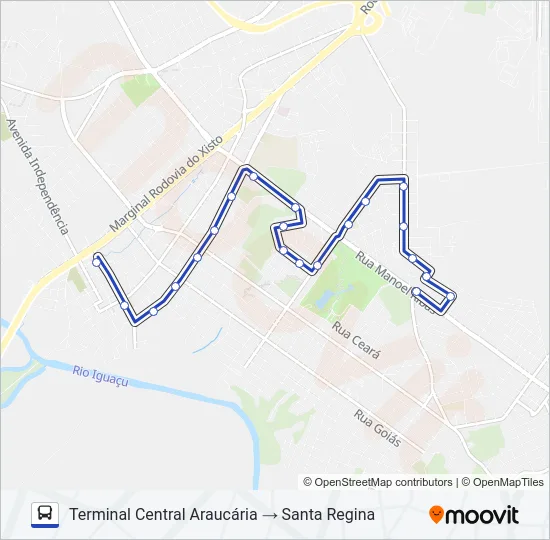F23 SANTA REGINA Bus Line Map