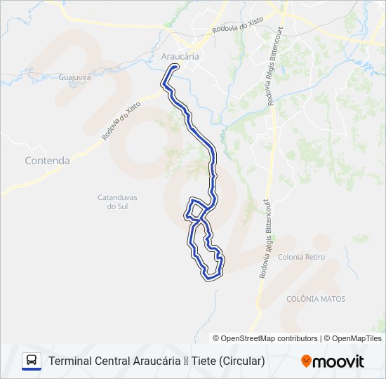 F49 TIETÊ / ONÇAS Bus Line Map