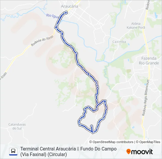 F50 FUNDO DO CAMPO Bus Line Map