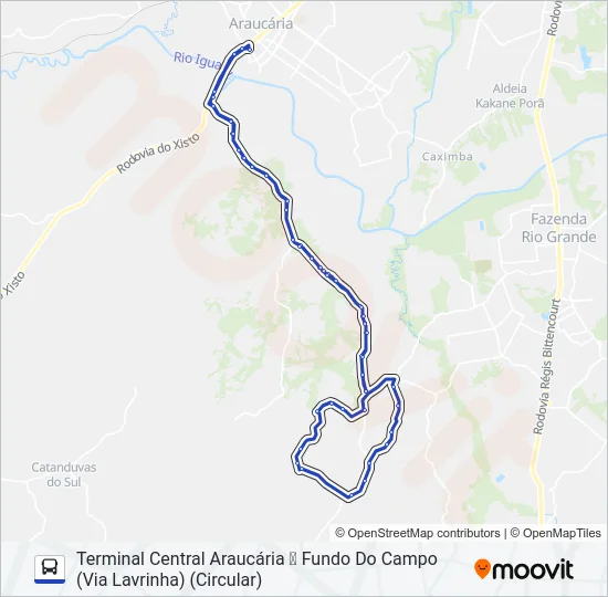 F50 FUNDO DO CAMPO Bus Line Map