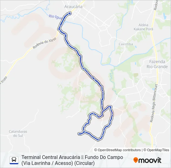 F50 FUNDO DO CAMPO Bus Line Map