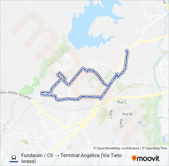 S36 CTI / ANGÉLICA Bus Line Map