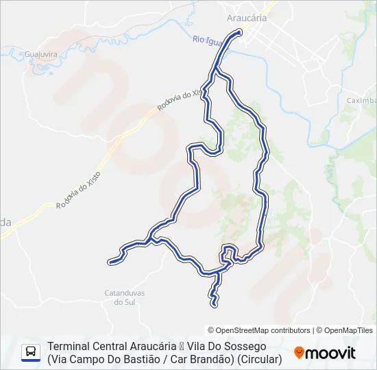 F58 VILA DO SOSSEGO Bus Line Map