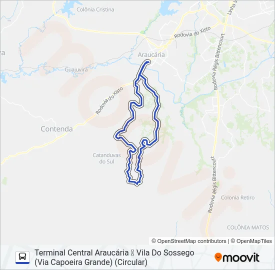 F58 VILA DO SOSSEGO Bus Line Map