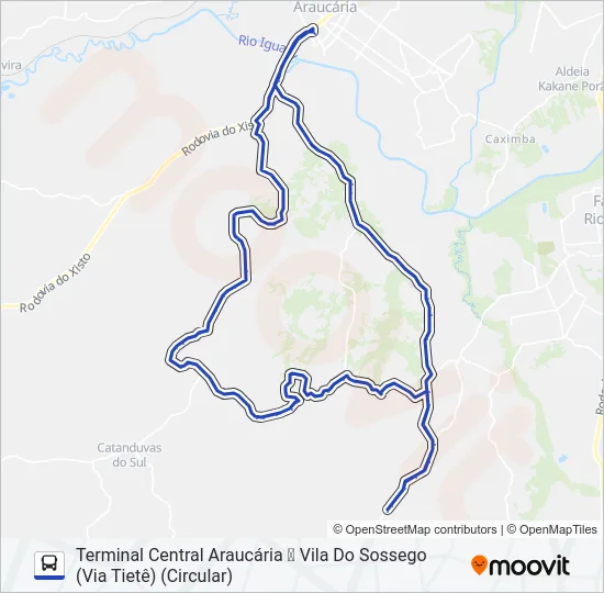 F58 VILA DO SOSSEGO Bus Line Map