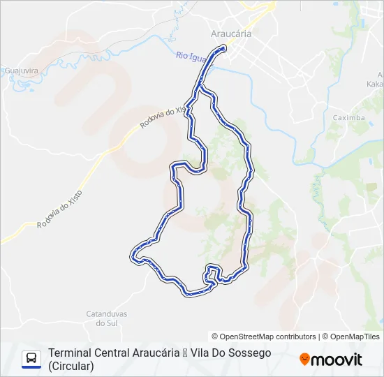 F58 VILA DO SOSSEGO Bus Line Map