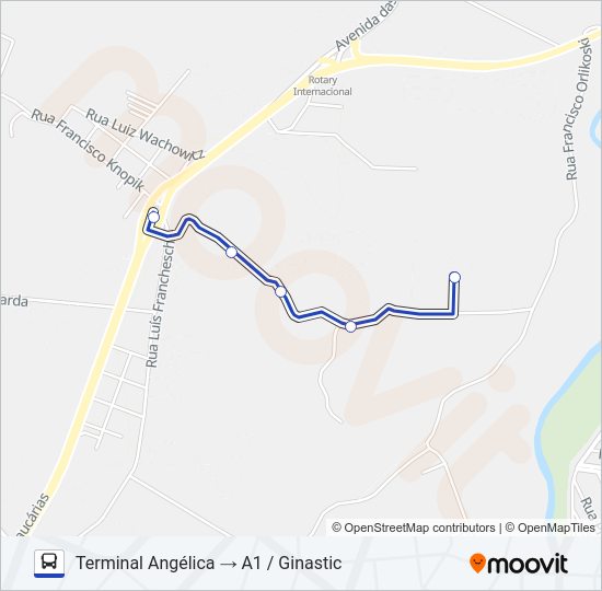 S45 GINASTIC / A1 ENG Bus Line Map