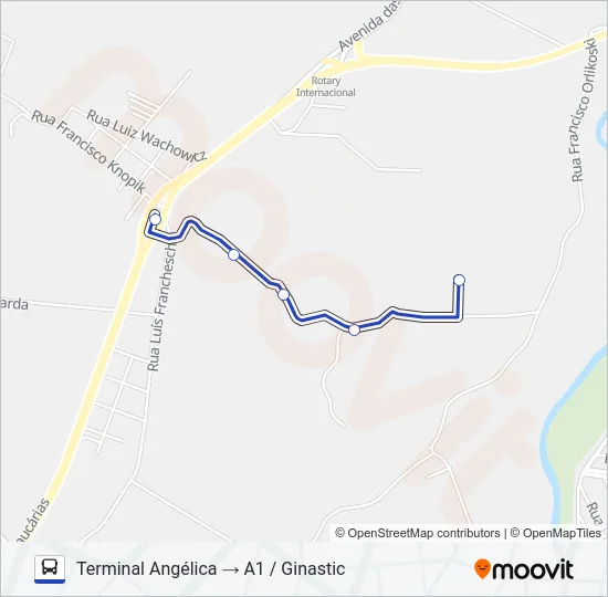 S45 GINASTIC / A1 ENG Bus Line Map