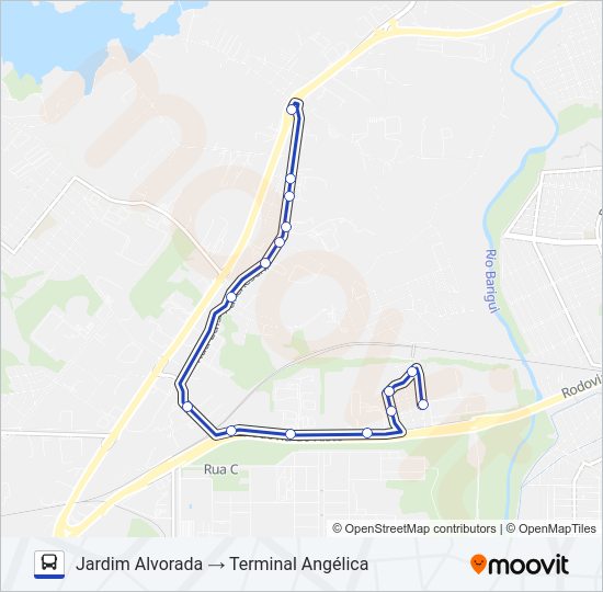 S32 ALVORADA / ANGÉLICA Bus Line Map