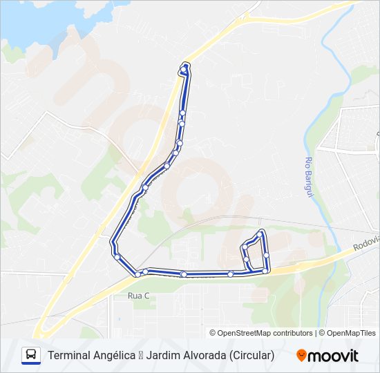 S32 ALVORADA / ANGÉLICA Bus Line Map