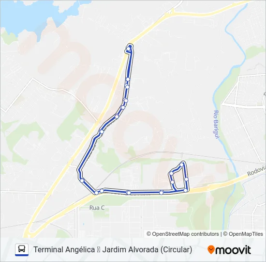 S32 ALVORADA / ANGÉLICA Bus Line Map