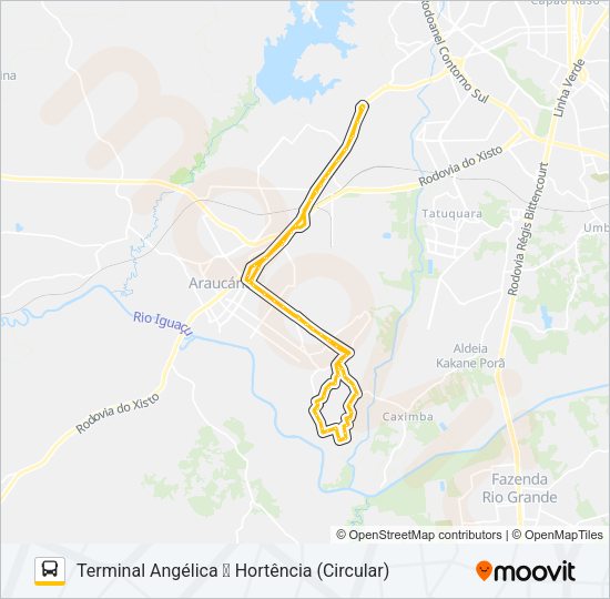 Mapa da linha L03 HORTÊNCIA / ANGÉLICA de ônibus