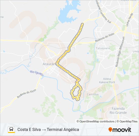 Mapa da linha L03 HORTÊNCIA / ANGÉLICA de ônibus