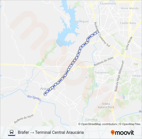 S42 BARIGUI / RODOVIÁRIA Bus Line Map