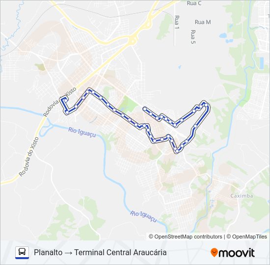 F20 PLANALTO / GRALHA AZUL Bus Line Map