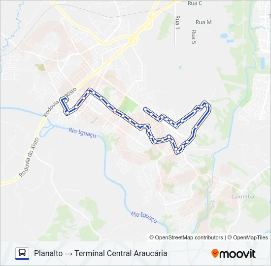 F20 PLANALTO / GRALHA AZUL Bus Line Map