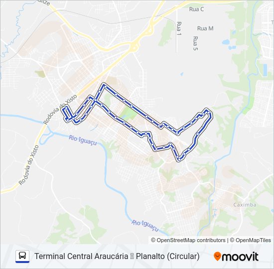 F20 PLANALTO / GRALHA AZUL Bus Line Map