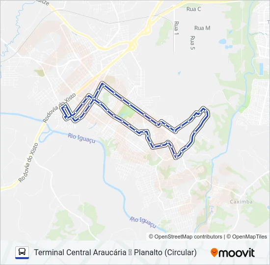 F20 PLANALTO / GRALHA AZUL Bus Line Map