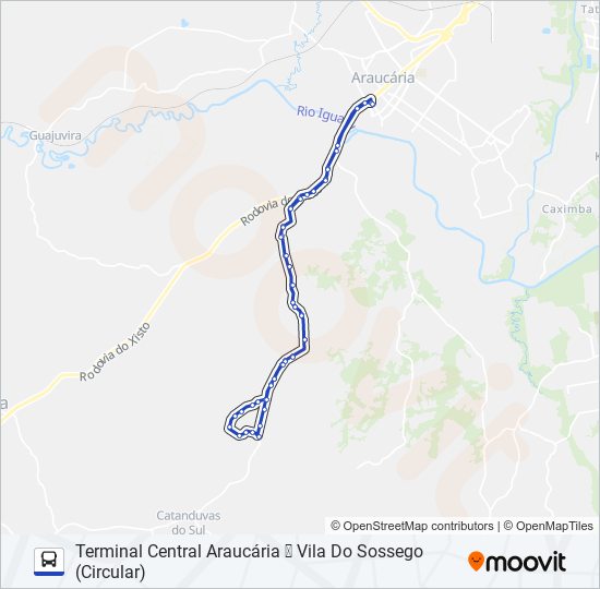 F51 RECANTO DAS ARAUCÁRIAS bus Line Map