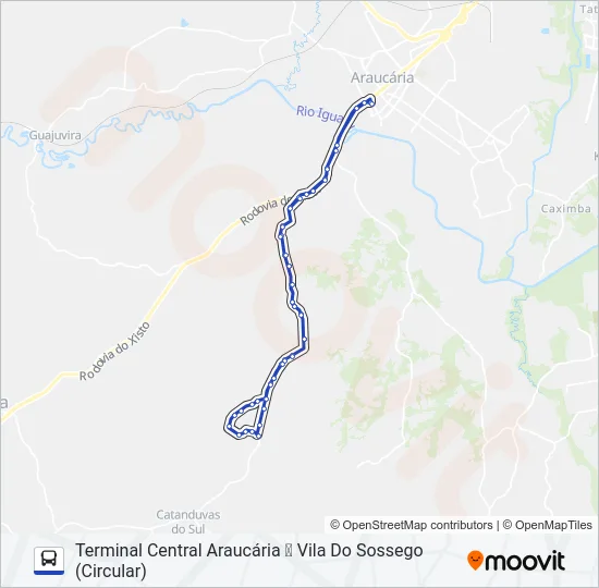 F51 RECANTO DAS ARAUCÁRIAS Bus Line Map