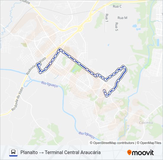 F20 PLANALTO / MINAS GERAIS Bus Line Map