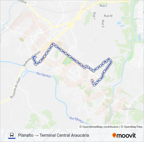 F20 PLANALTO / MINAS GERAIS Bus Line Map