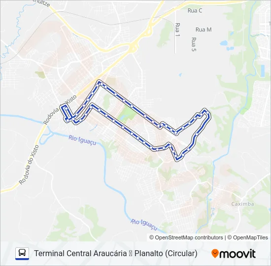 F20 PLANALTO / MINAS GERAIS Bus Line Map