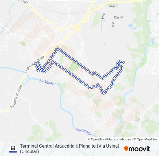 F20 PLANALTO / MINAS GERAIS Bus Line Map