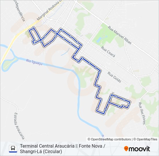 F21 FONTE NOVA / SHANGRI-LA Bus Line Map