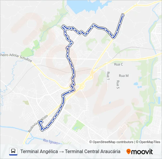 S12 CALIFÓRNIA / VITAL BRASIL Bus Line Map