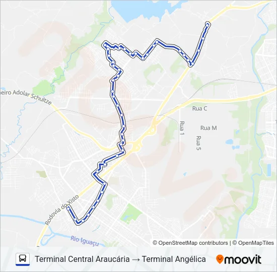 S12 CALIFÓRNIA / VITAL BRASIL Bus Line Map