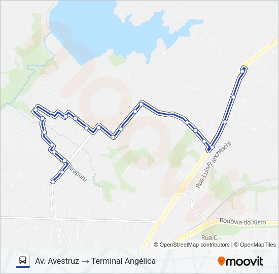 S12 CALIFÓRNIA / VITAL BRASIL Bus Line Map