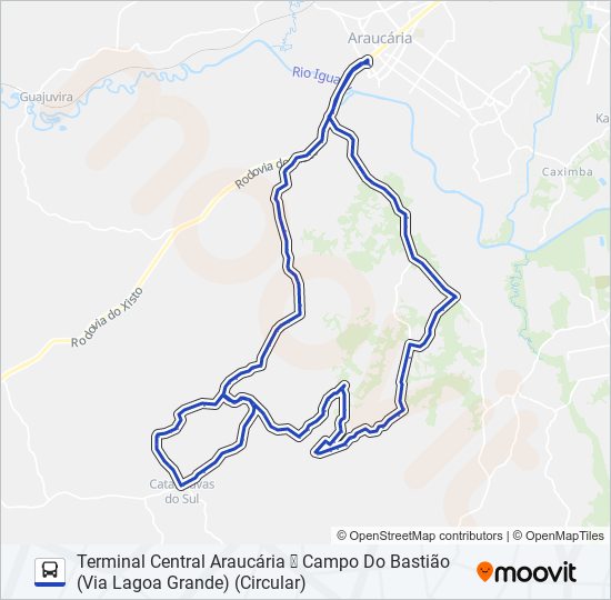 F54 LAGOA GRANDE / CAMPO DO BASTIÃO bus Line Map