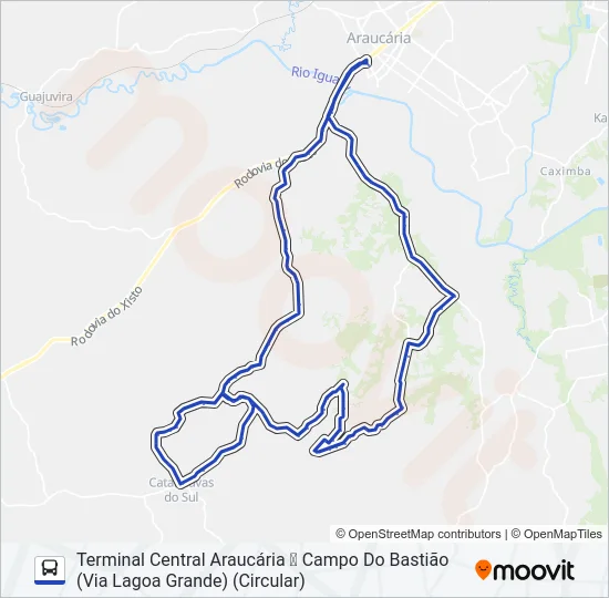 F54 LAGOA GRANDE / CAMPO DO BASTIÃO Bus Line Map