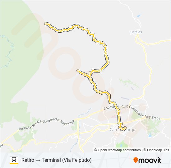 Mapa de 110 RETIRO de autobús