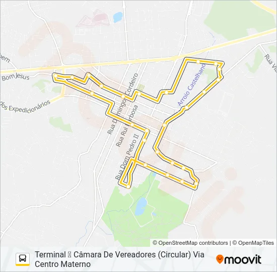 119 CÍVICA Bus Line Map