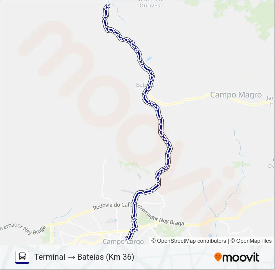 107 BATEIAS Bus Line Map