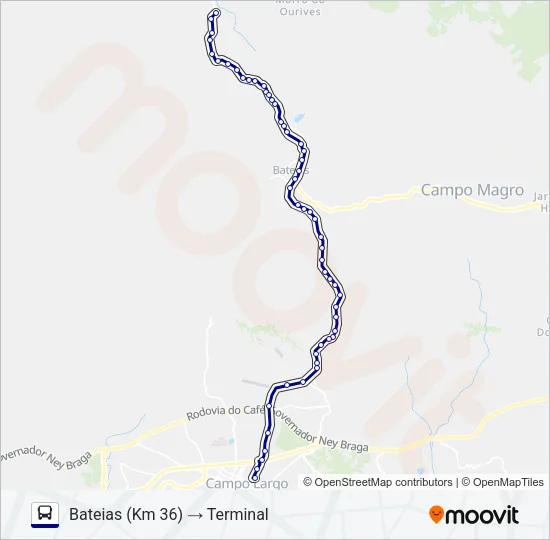 107 BATEIAS Bus Line Map