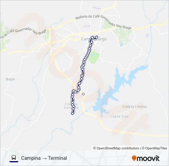 108 CAMPINA Bus Line Map
