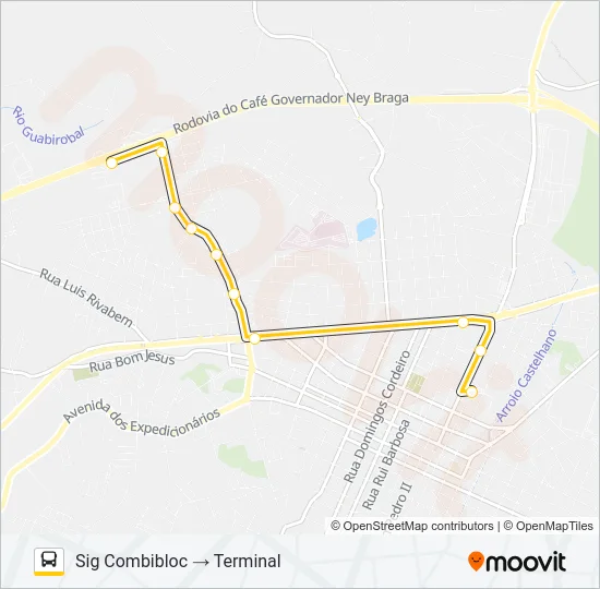 111 FÁBRICAS Bus Line Map