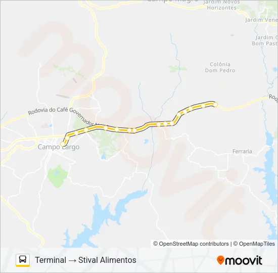 111 FÁBRICAS Bus Line Map