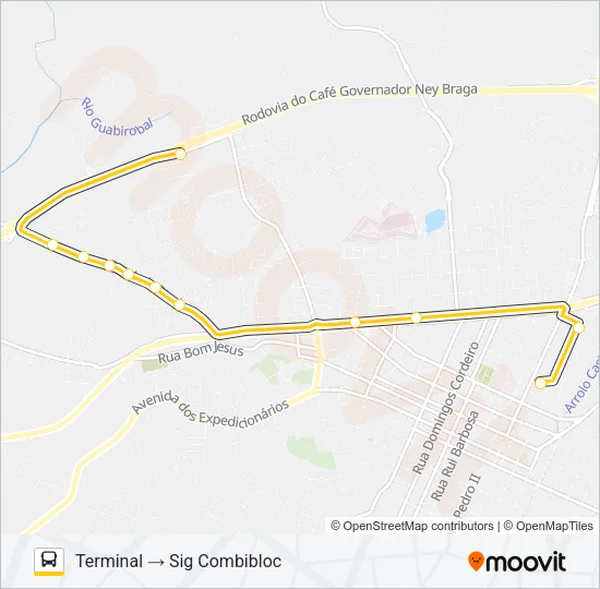 111 FÁBRICAS Bus Line Map