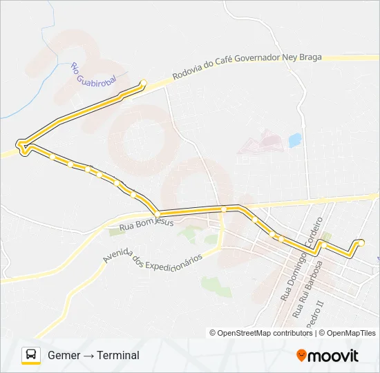 111 FÁBRICAS Bus Line Map