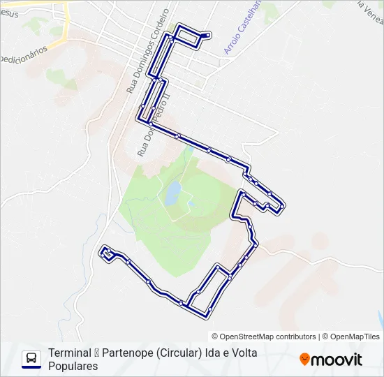 100 PARTENOPE Bus Line Map