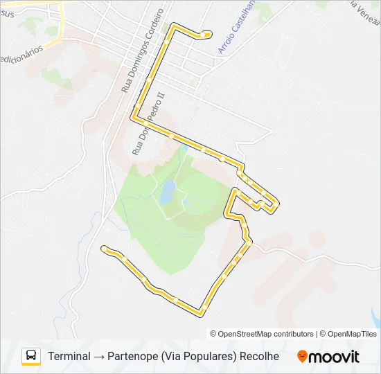 102 POPULARES Bus Line Map