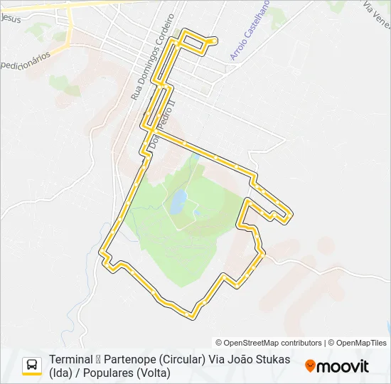 102 POPULARES Bus Line Map