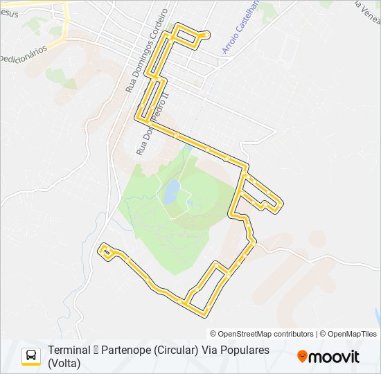 102 POPULARES bus Line Map