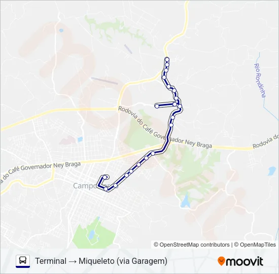 114 MIQUELETO Bus Line Map