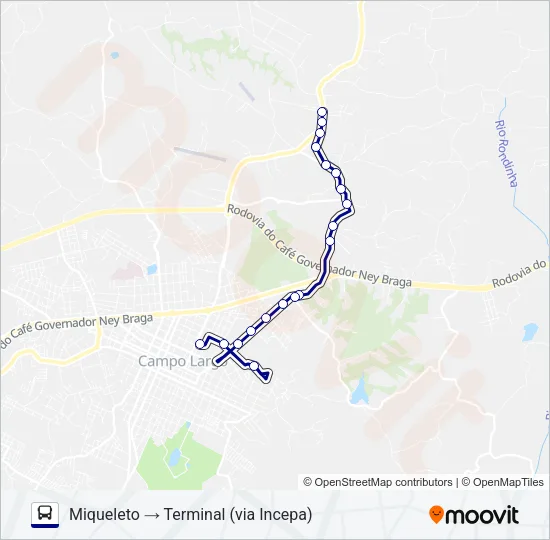 114 MIQUELETO Bus Line Map
